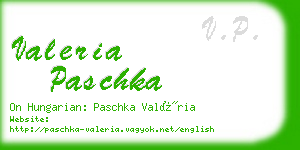 valeria paschka business card